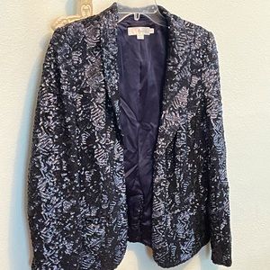 Boden Navy Blue Sequin Blazer